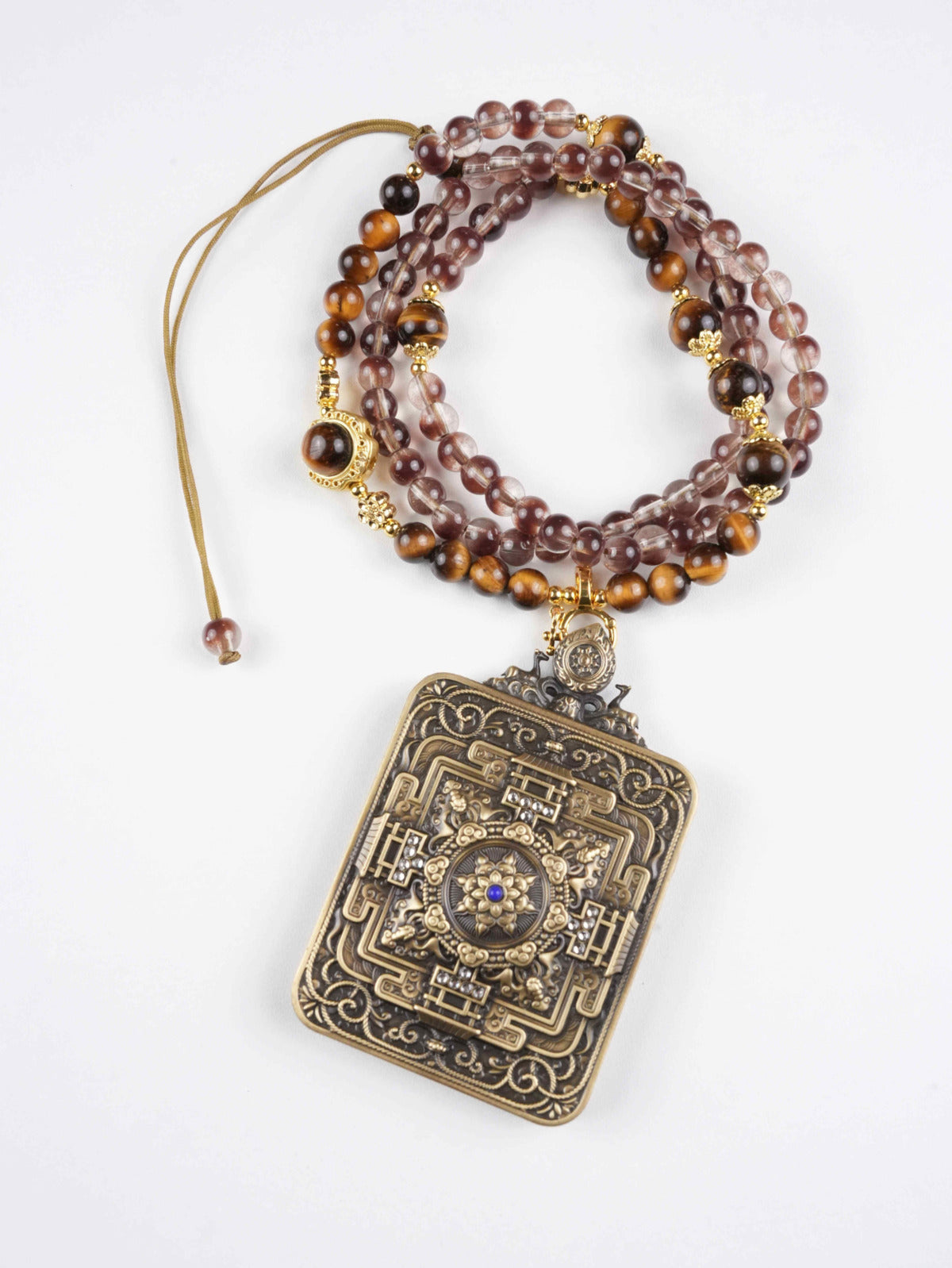 Meticulously handmade Yellow Jambhala thangka painting, a sacred Tibetan Buddhist art piece for prosperity.