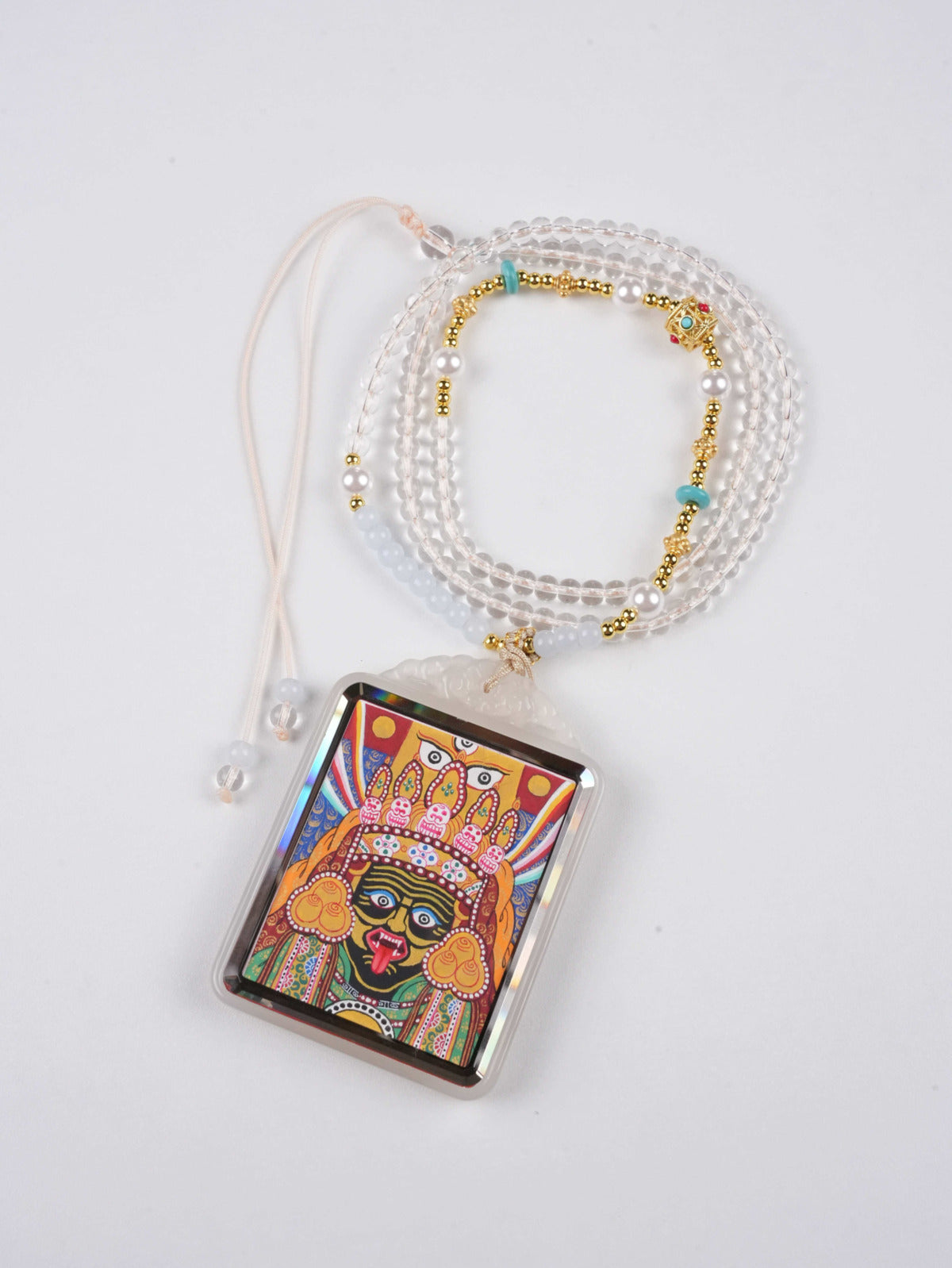 Handmade Tibetan Thangka of Zakhi Lhamo – Zodiac Protector for Blessings and Harmony