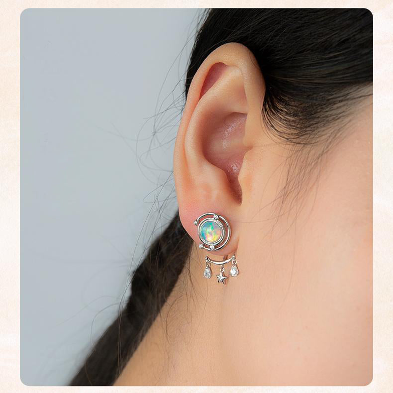 Tibetan Buddhist bracelet with enamel opal art, handmade for elegance and enlightenment.