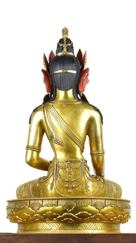 Zhanabazar Style Shakyamuni Buddha Statue – Handmade with Mineral Pigments – A Beautiful Symbol of Wisdom and Enlightenment for Sacred Spaces