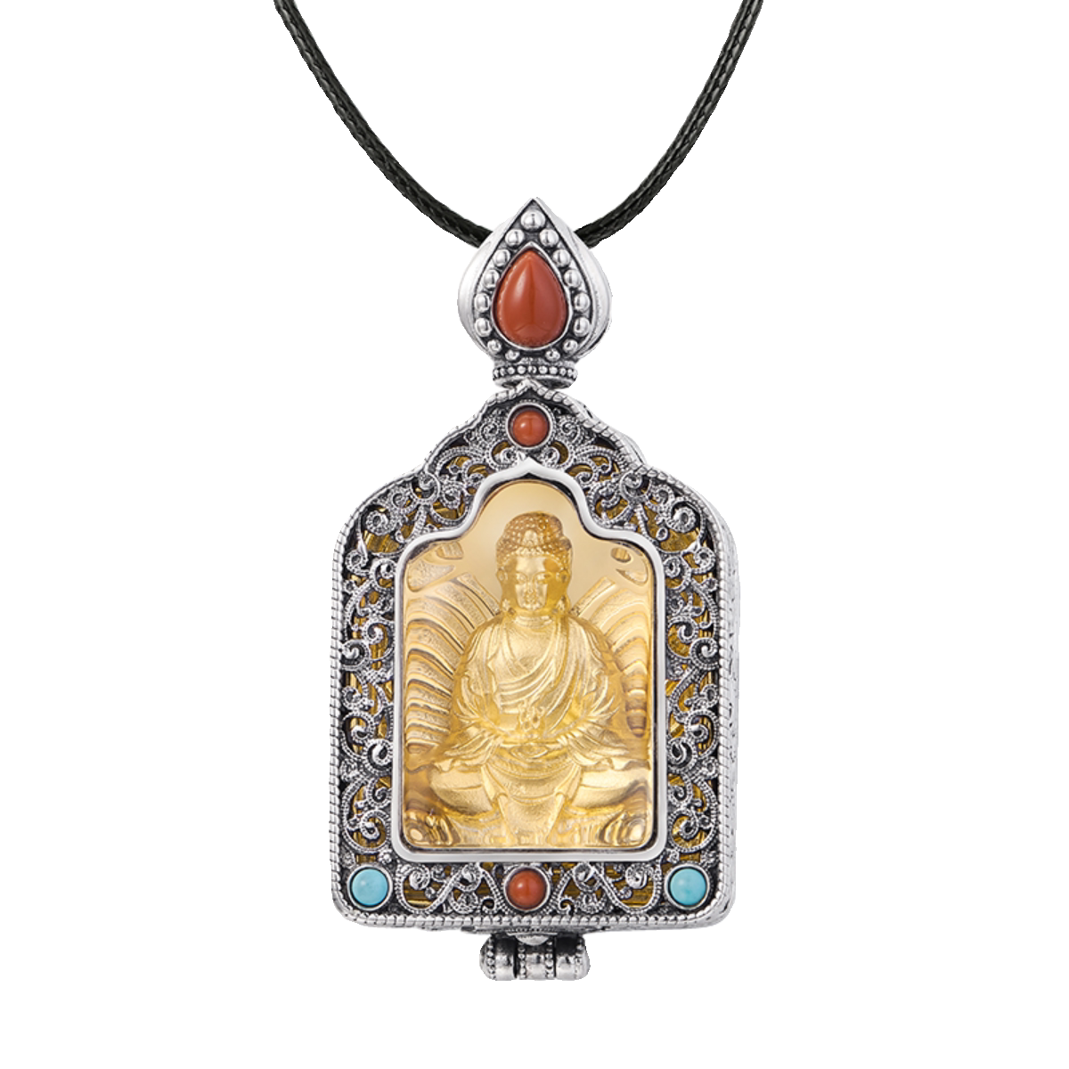 Protective Zodiac Buddha Silver Copper