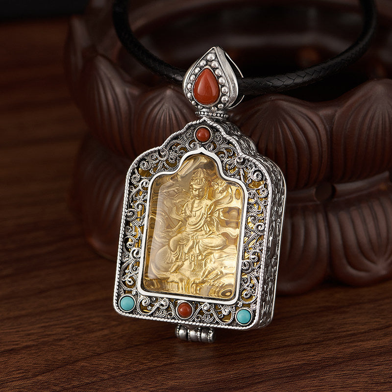 Manjushri Buddha 925 Silver Pendant
