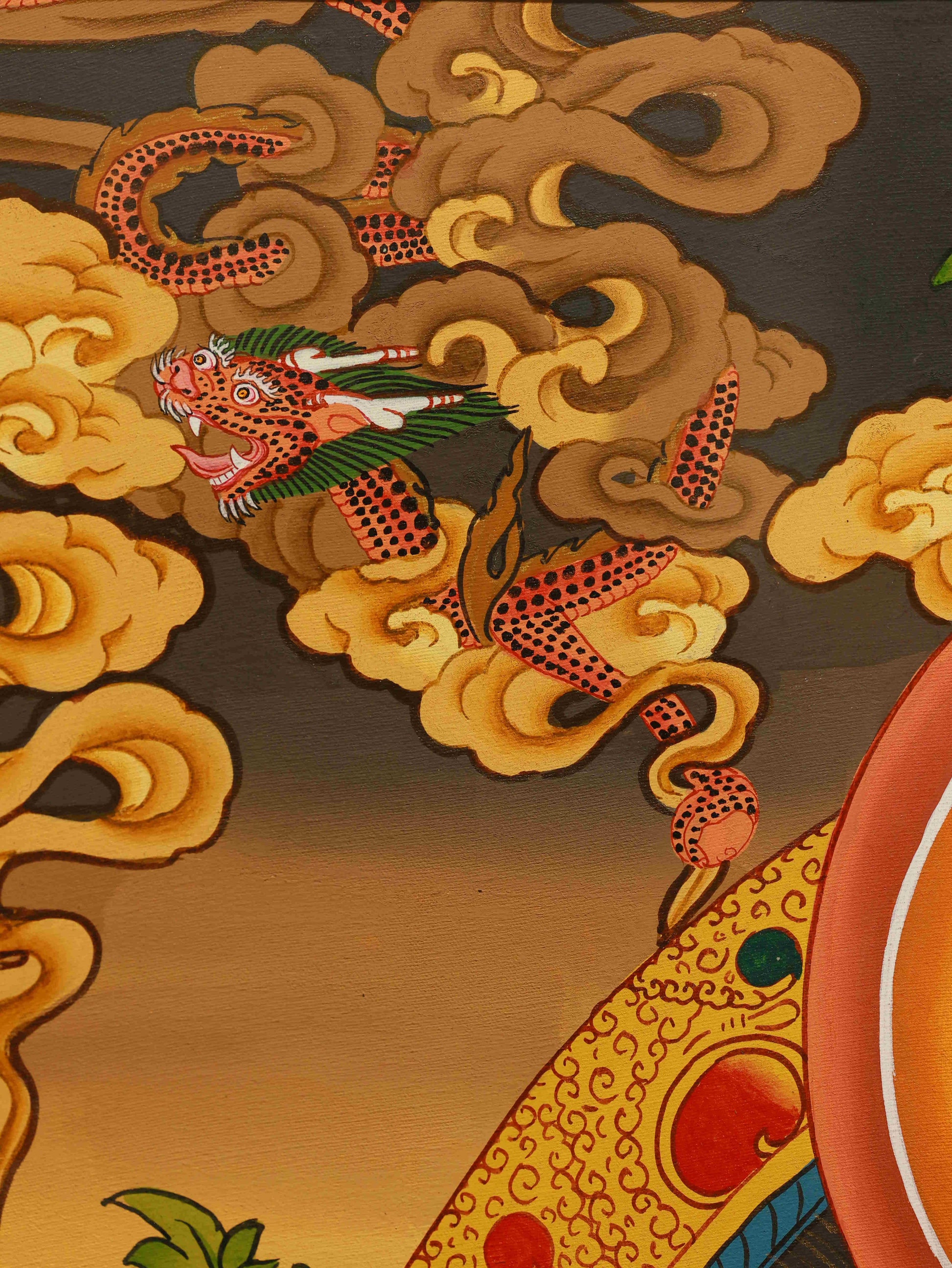  Tibetan Buddhist Thangka Painting - Chenrezig and Manjushri Sacred Buddhist Art