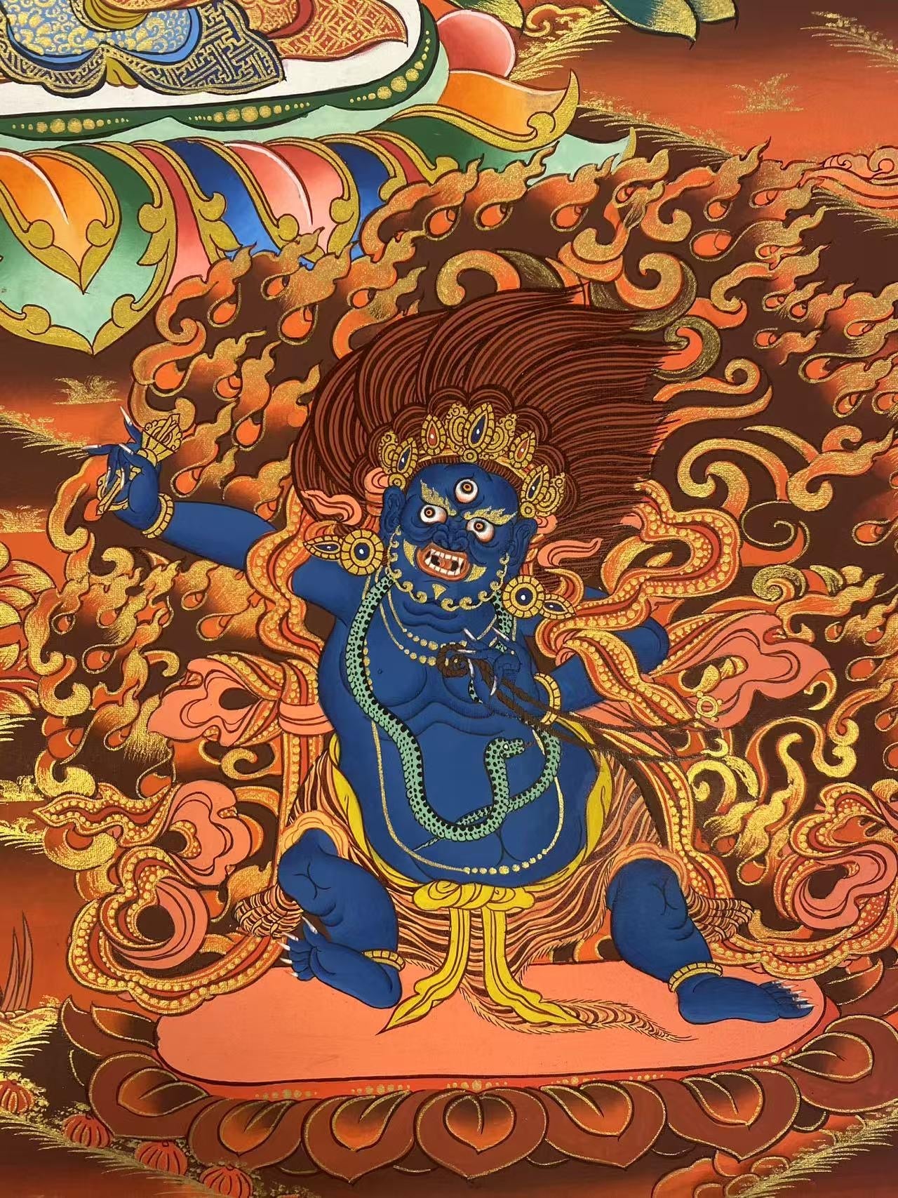 Four-Armed Guan Yin Thangka - Tibetan Buddhist Artwork for Inner Peace and Spiritual Growth