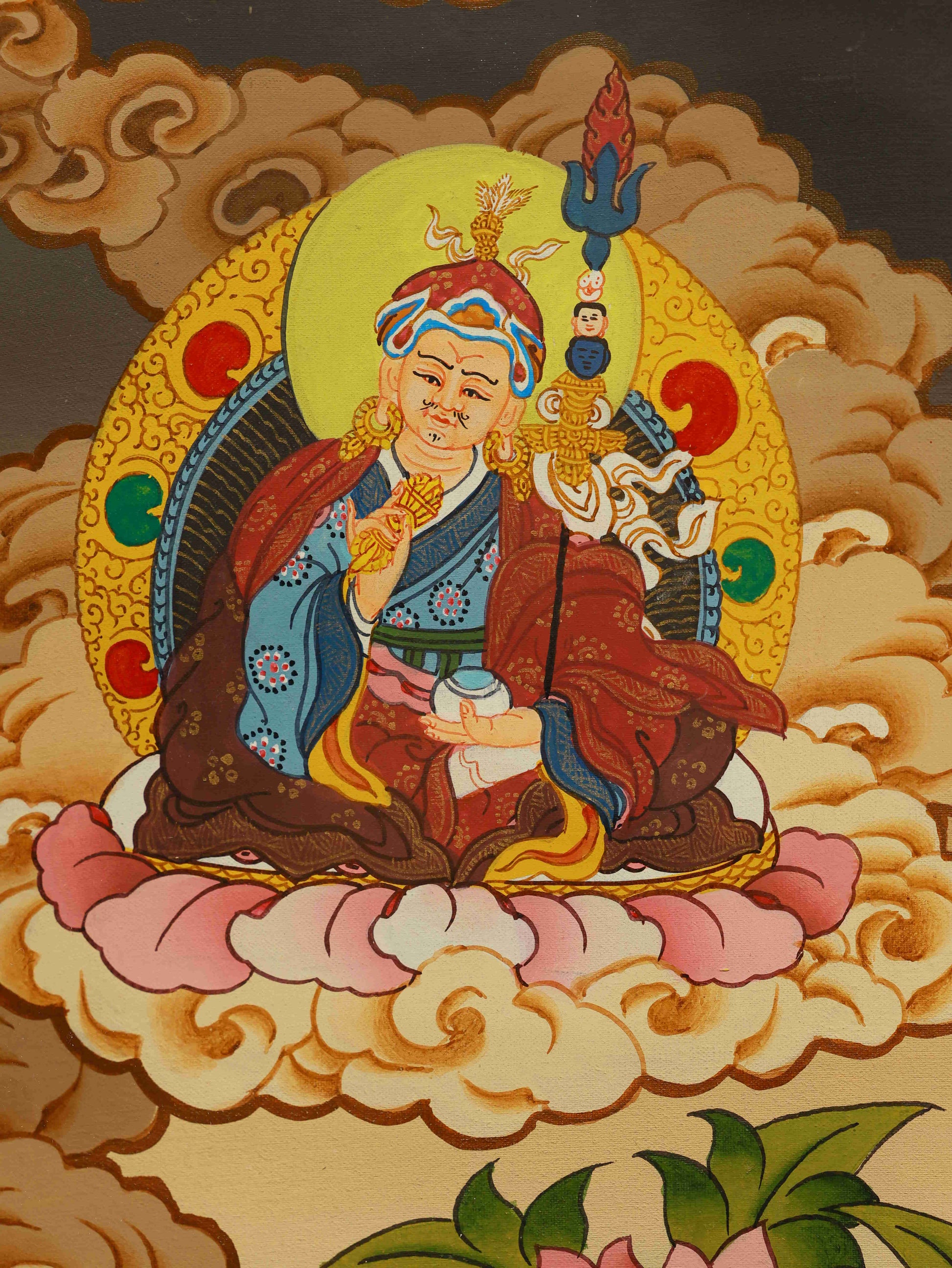 Tibetan Thangka of Green Tara - Pure Hand Painted Masterpiece Art