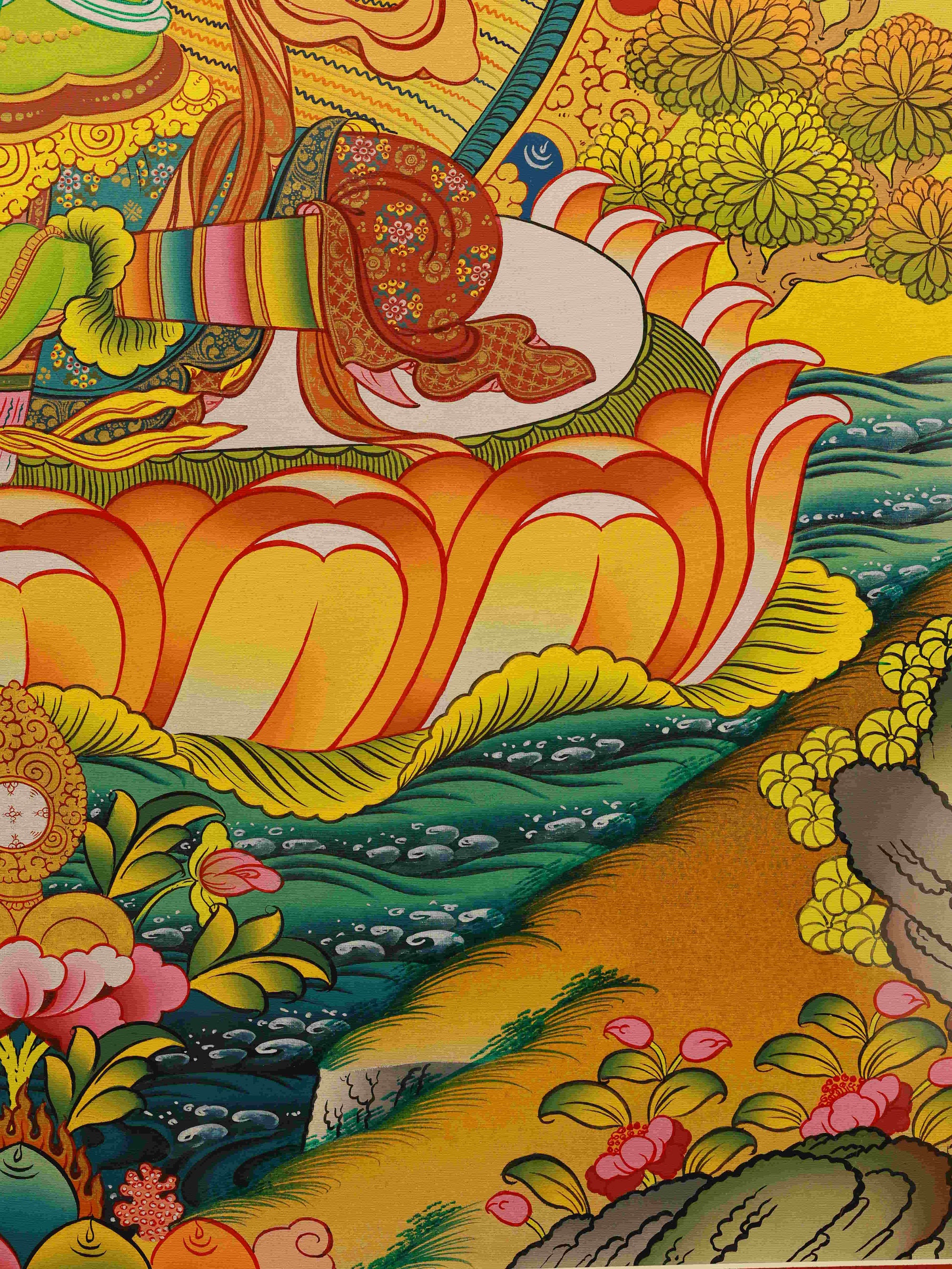 Tibetan Buddhist Green Tara Thangka - 21 Emanations of Compassion