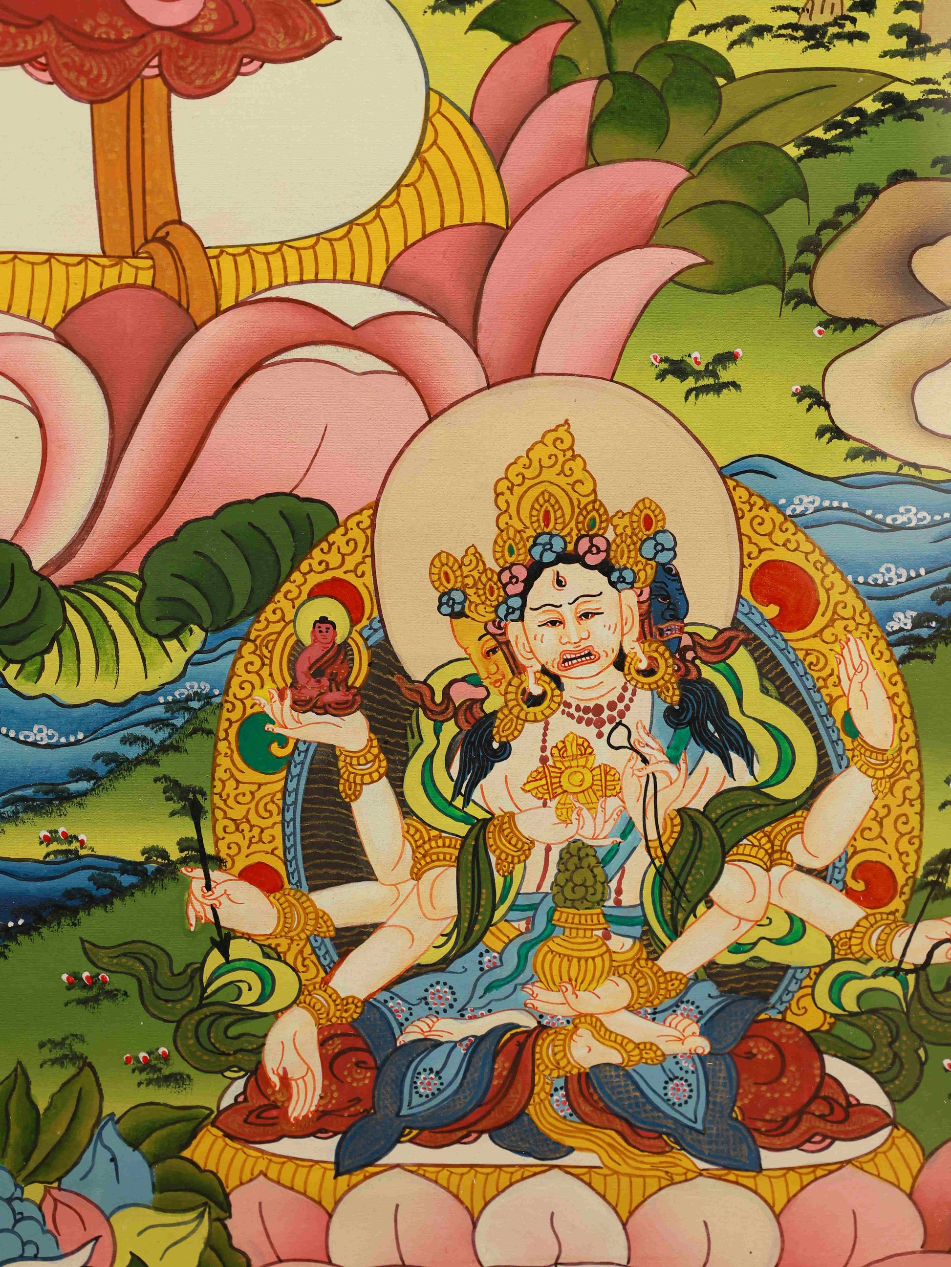 Tibetan Buddhist Green Tara Thangka - Enlightened Activity and Protection