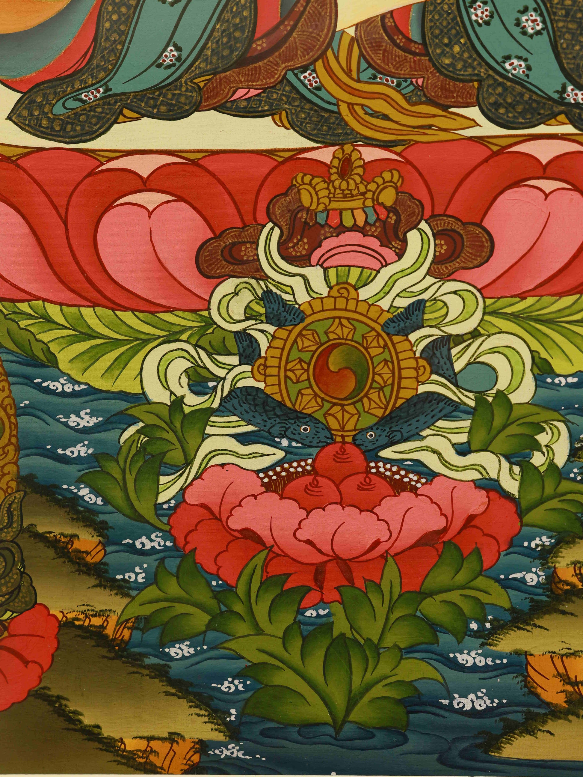  Tibetan Buddhist Vajrasattva Thangka - Karma Cleaning and Purification Practice