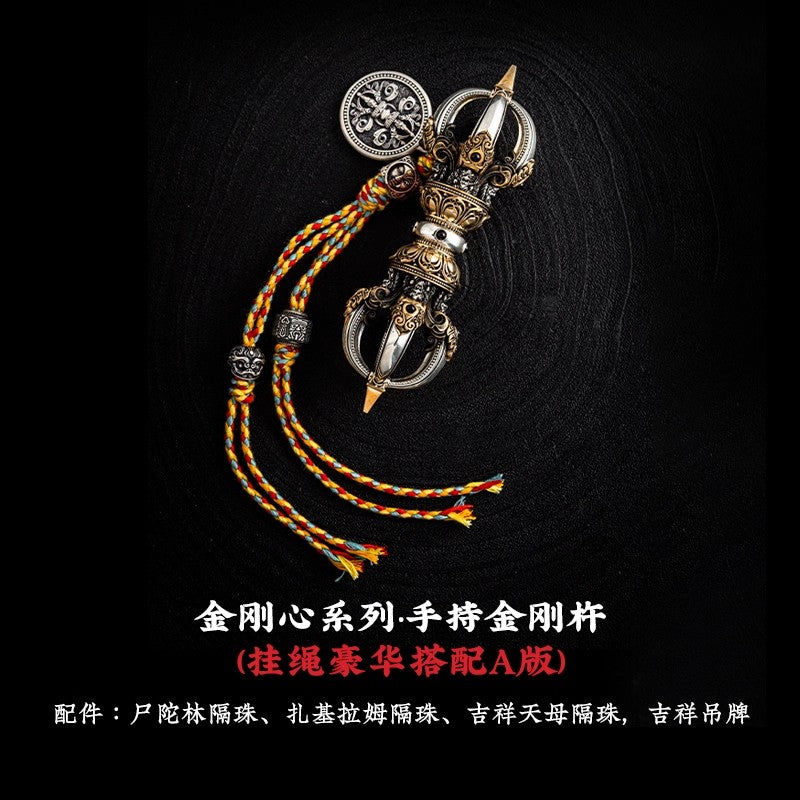 Five-pronged Vajra spiritual tool for Buddhist altar display